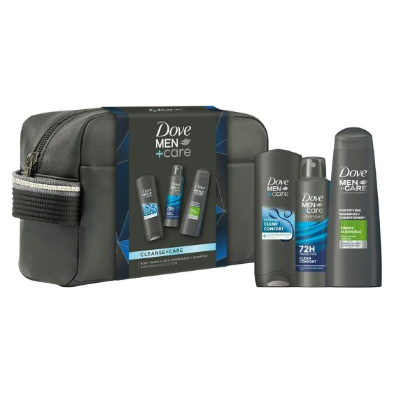 Dove Men+Care Cleanse+Care Washbag Collection Gift Set 3 piece, Pack of 3