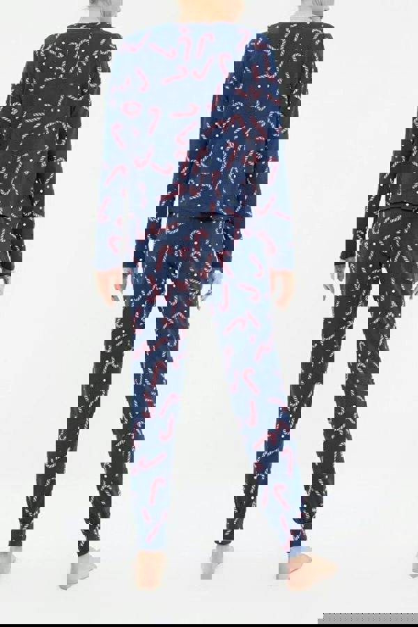 WOVCOR 2-Piece 100% Cotton Christmas Themed Knit Pajama Set