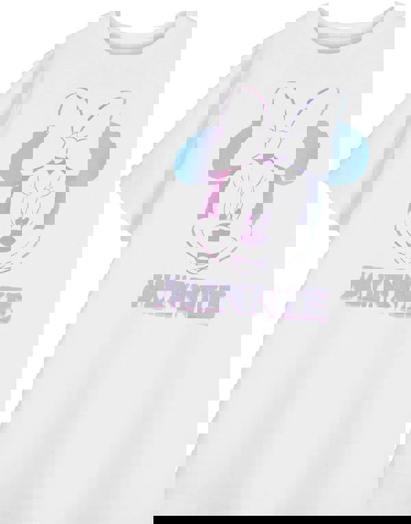 Disney Girls White Minnie Gradient Short Sleeved T-Shirt