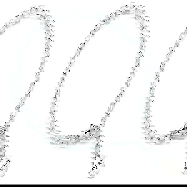 Sterling Silver Adjustable Chain Link Bracelet With Personalised Tag - MYLEE London