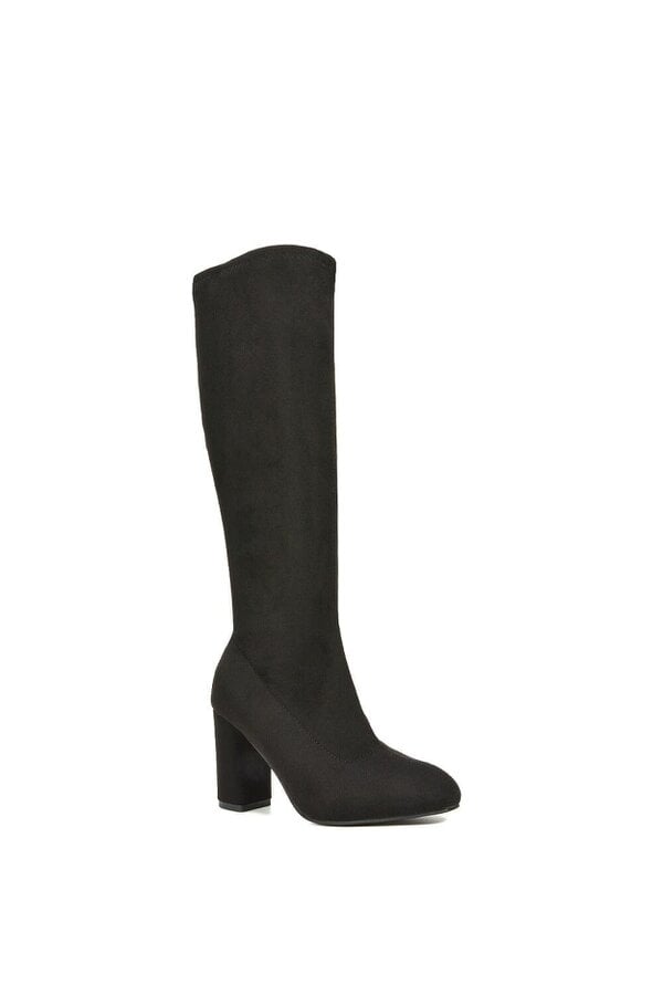 XY LONDON High Block Heel Knee High Boots