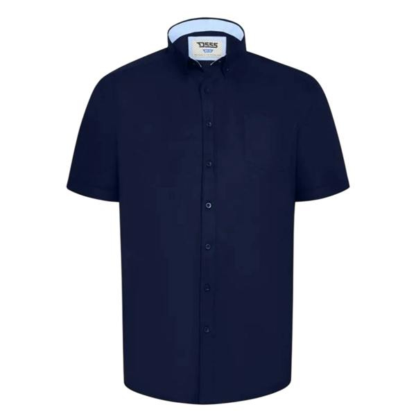 Duke Mens James D555 Oxford Kingsize Tall Shirt - Navy - 