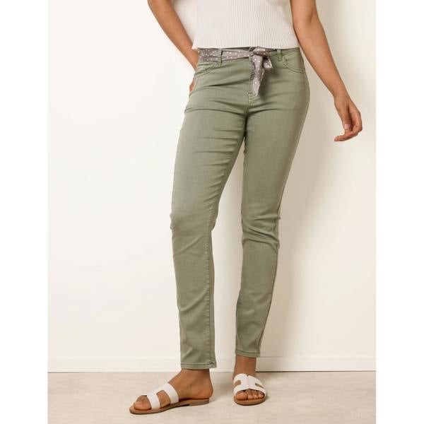 Blue Vanilla Slim Leg Stretch Denim Scarf Trousers