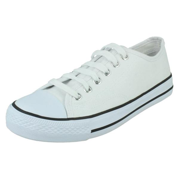 Spot On Ladies Spot On Casual Lace Up Trainers F80543