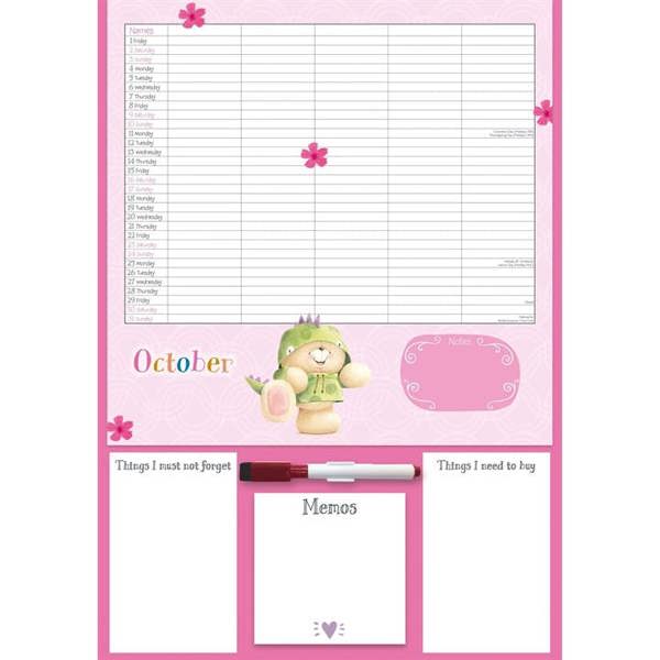 Forever Friends A3 Family Organiser 2027, Family Planners, Month To View, Family, Gift