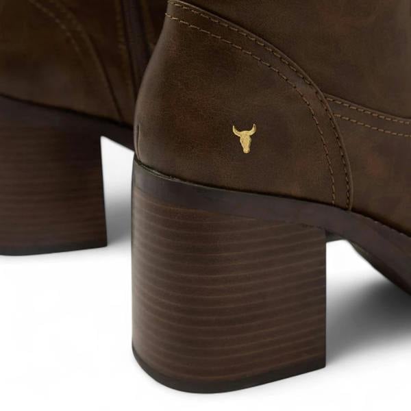 Windsorsmuth Niche - Women's Oak Brown Faux Leather Knee-High Boots