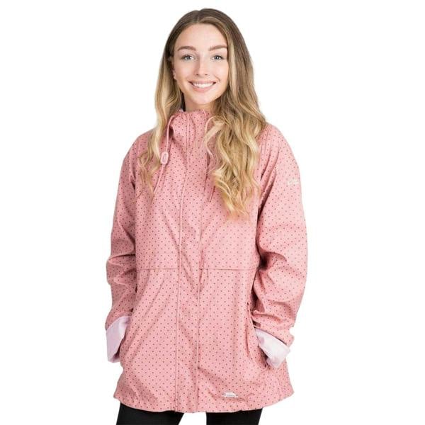 Trespass Womens/Ladies Splosh Hooded Ribbed Cuff Raincoat - Dusty Rose - 