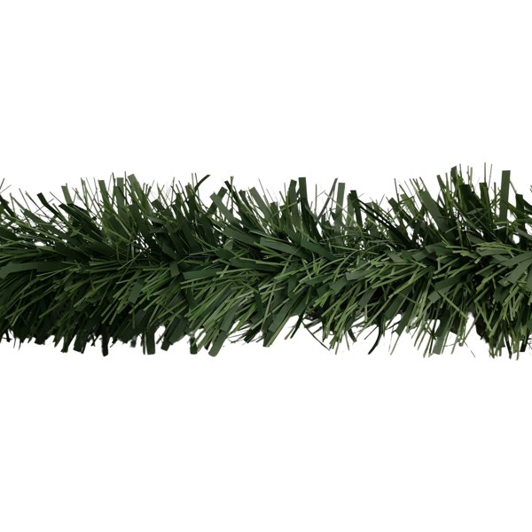 Samuel Alexander 3m x 15cm Festive 6 Ply Chunky Green Pine Christmas Tinsel Garland Decoration