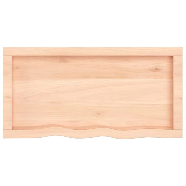 Berkfield Table Top 80x40x4 cm Untreated Solid Wood Oak