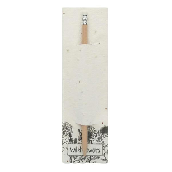 MidOcean Penseed Wild Flowers Seed Paper Pencil With Eraser - White - 