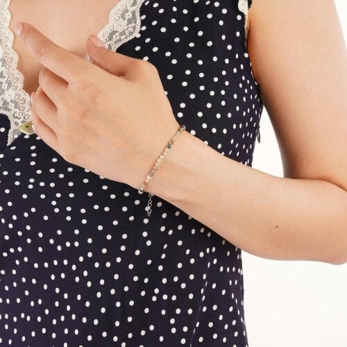Spero London Natural Earthy Mixed Gemstone Beaded Bracelet