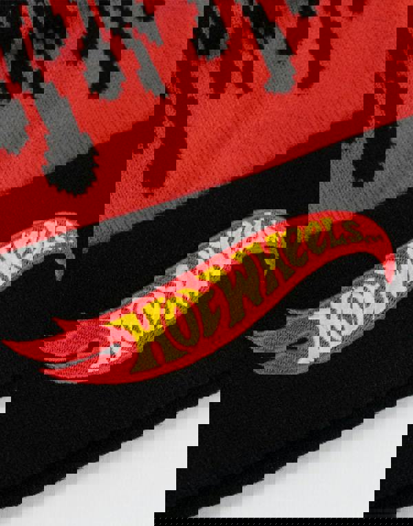 Hot Wheels Unisex Black Character Beanie Hat (One Size)