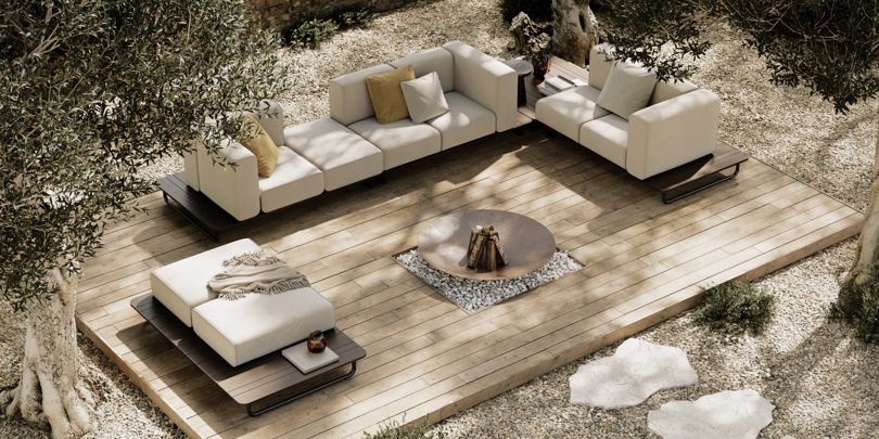 Domkapa Rios Outdoor Sofa with Right Armrest