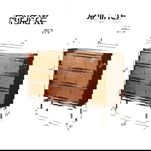 Sam Drawer Cabinet, Cherry Wood-Rit Concept-Rit Concept