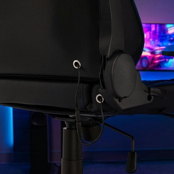 Neo Black Faux Leather Gaming Chair with LED Lights