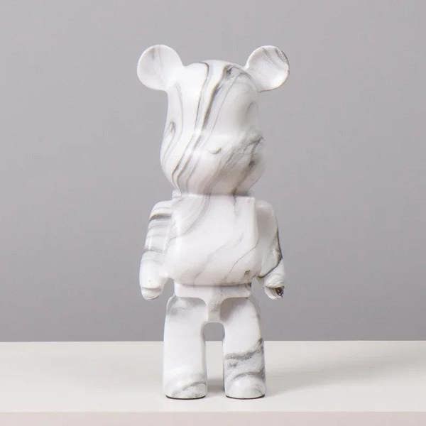 Graffiti Bear Resin Statue Decor | Modern Colourful Bear Ornament 27cm