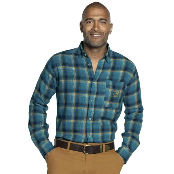 Atlas For Men Mens Checked Flannel Shirt - Blue
