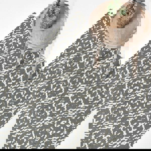 HOMESCAPES Riga 100% Cotton Printed Patterned Rug