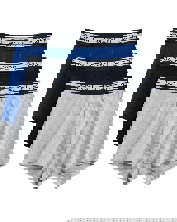 GantTrunks 3 - pack3 - Pack Striped Waistband Boxer Trunks, Navy/Grey/BlueBoxers - and - Briefs.net
