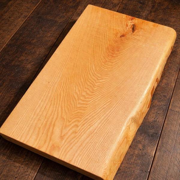 Giraffes & Craftz XL THICK Live Edge Ash Chopping Board - James Martin Style Solid Ash Board