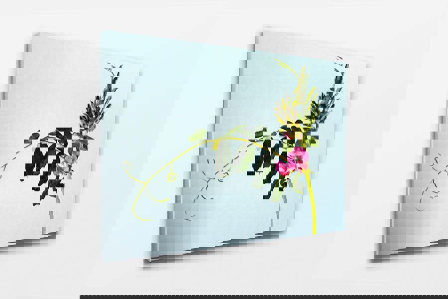 wild flower print on canvas