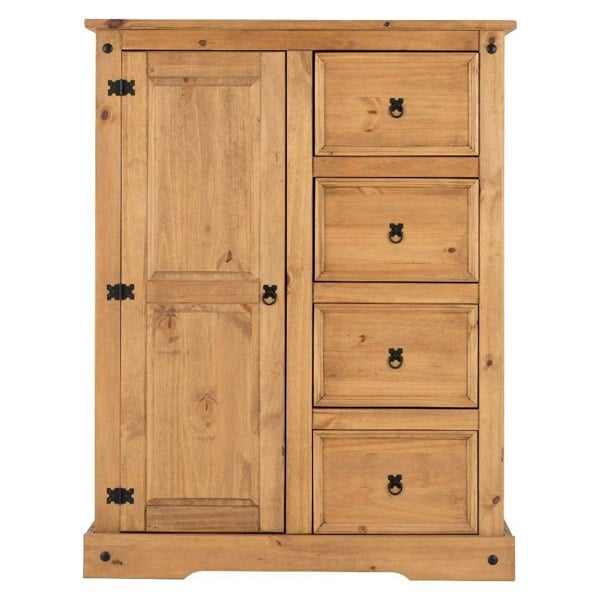 Seconique Corona 1 Door 4 Drawer Low Wardrobe