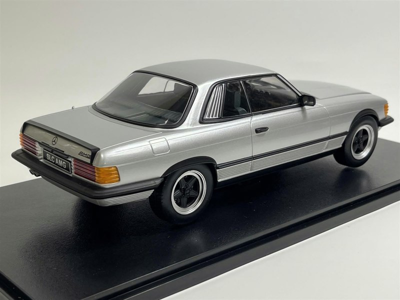 KK Scale Mercedes 500 SLC 6.0 AMG C107 1985 Silver 1:18 Scale KK Scale 180891