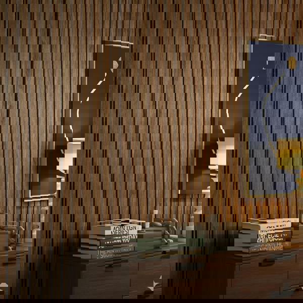 Panel Haus Premium Wide Slat 3-sided Wood Veneer Walnut Acoustic Wall Panel - 240cm x 30cm (2 pack)