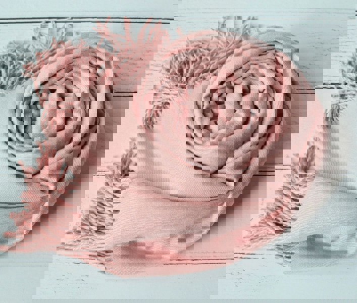 Antonia York Blush Peachy Pink | Drew Pashmina Super Soft Large Special Occasion Wrap with Tassels