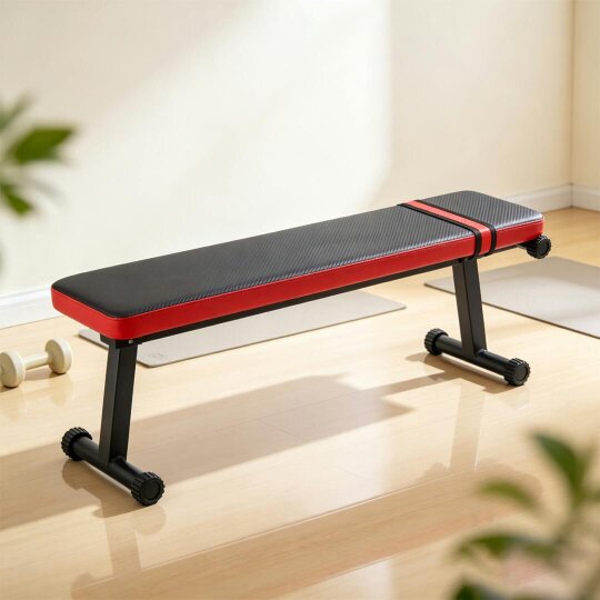 Havendro Flat Weight Bench Foldable Strength Training Exercise Home Gym Workout Fitness