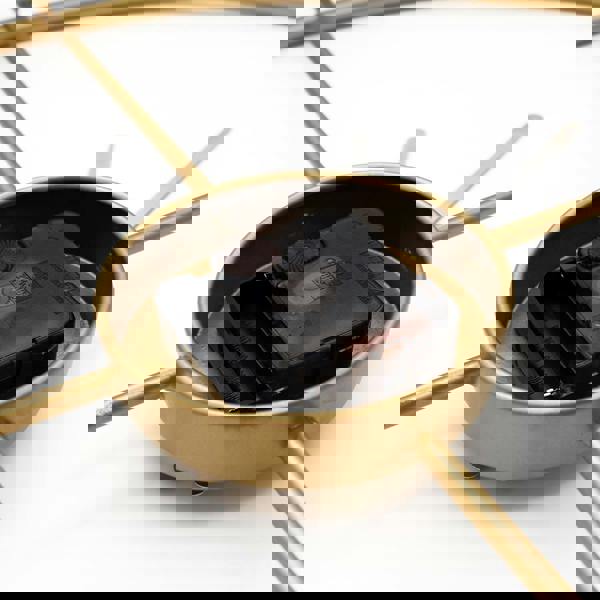 WALPLUS WC2137 - Gold Larry's Minimalist Iron Wall Clock - 50 cm / 19.7 in