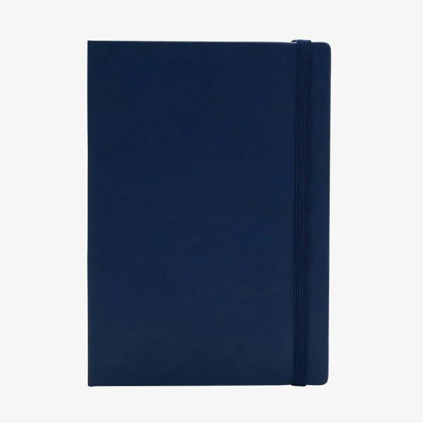 T. H. Baker Navy Blue Faux Leather Notebook NON1092