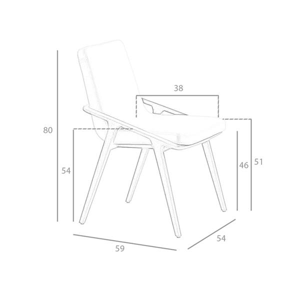 Angel Cerdá Mink Leatherette Chair 4019