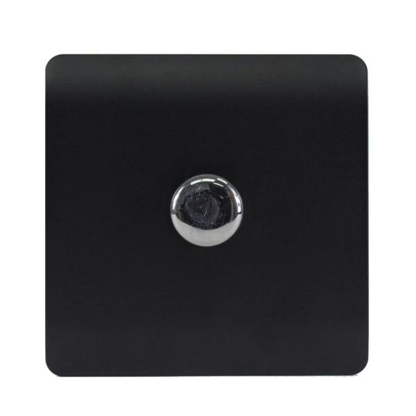 Trendi 1 Gang 2 Way 150w LED Dimmer Screwless 10 Amp Wall Light Switch in Matt Black - ART-LDM150WMBK