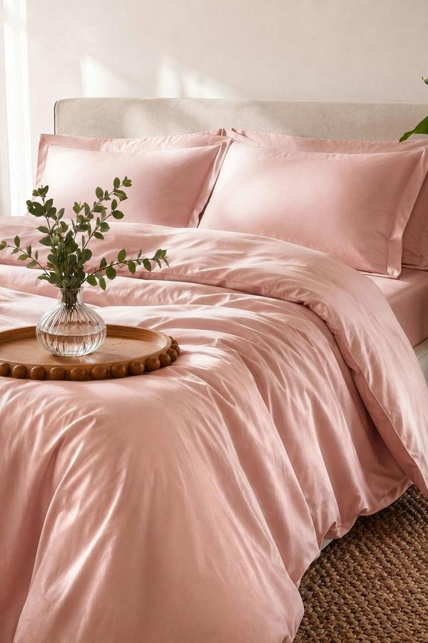 Pretty You London Bamboo Bedding Set in Rose Pink