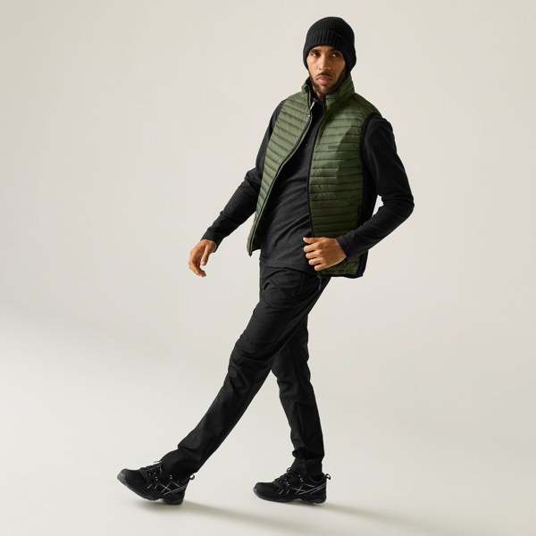 Regatta Mens Andreson Hybrid Padded Jacket - Dark Khaki/Black