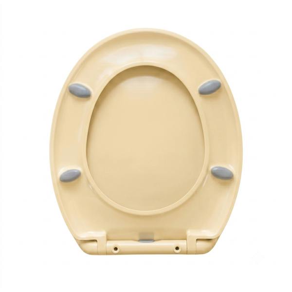 RTS Beige Peach Top Fix Slow Close Quick Release Toilet Seat