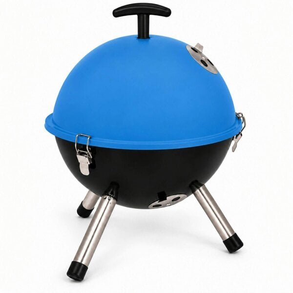 Smart Living Mini Kettle Charcoal BBQ 30cm - Blue