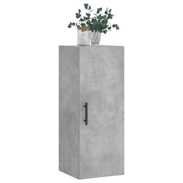 Berkfield Wall Mounted Cabinet Concrete Grey 34.5x34x90 cm