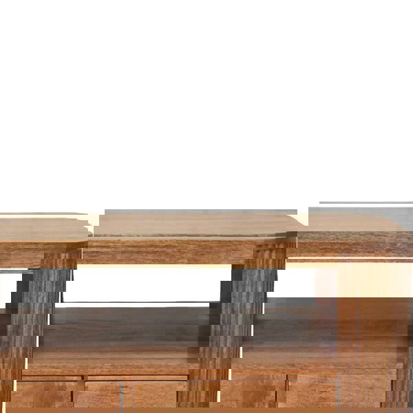 Artisan Furniture Solid Wood Briarwood Fluted Coffee Table