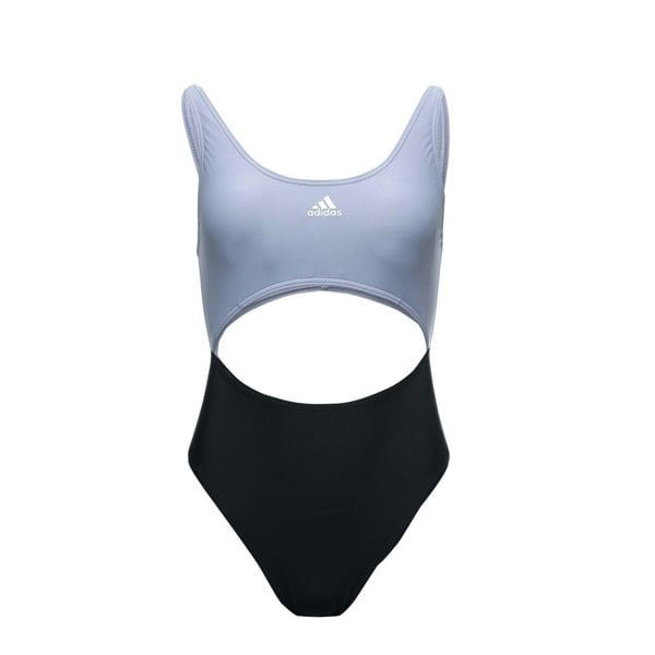 Adidas Womens Colour Block One Piece Swimsuit - Silver/Violet