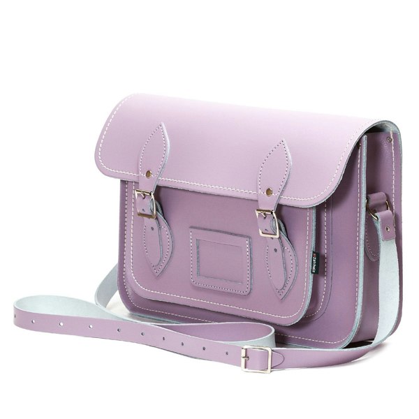 Zatchels Handmade Leather Satchel - Pastel Violet