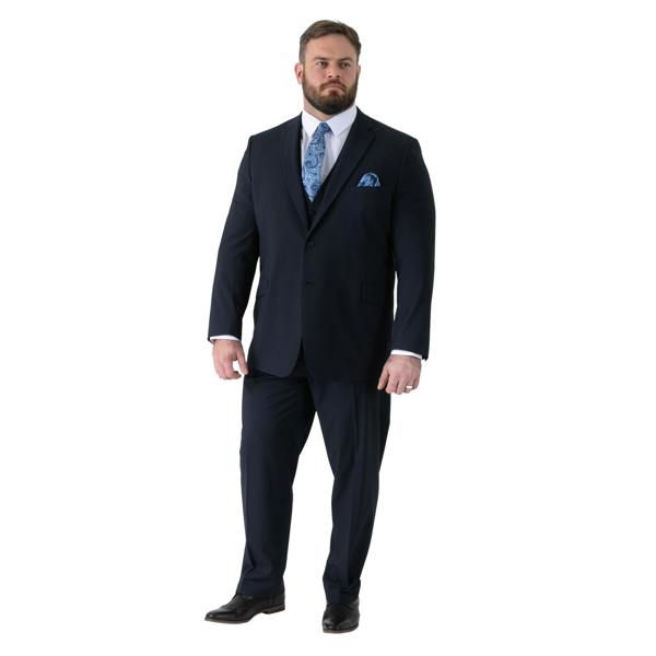 Duke Mens D555 Ted 4 Way Stretch Suit Jacket - Navy - 