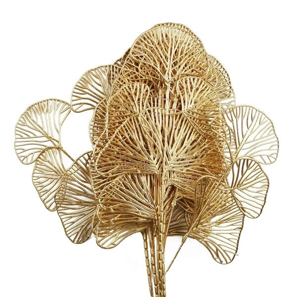 Leaf Pack of 6 x 65cm Golden Leaves Flower Arrangement Decoration