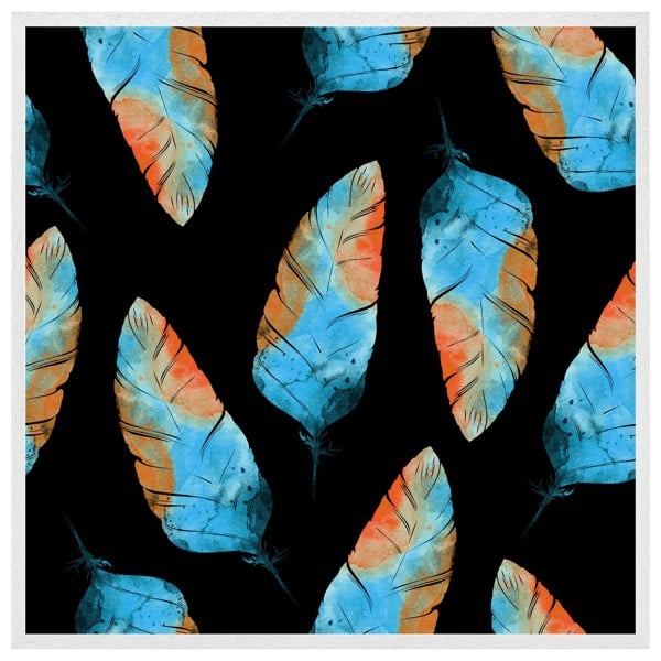 Benjamin Tate Design Imprints boho feathers (Picutre Frame)