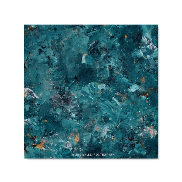 Warren Reed - Designer Polished Teal Quartz Effect Kitchen Splashback