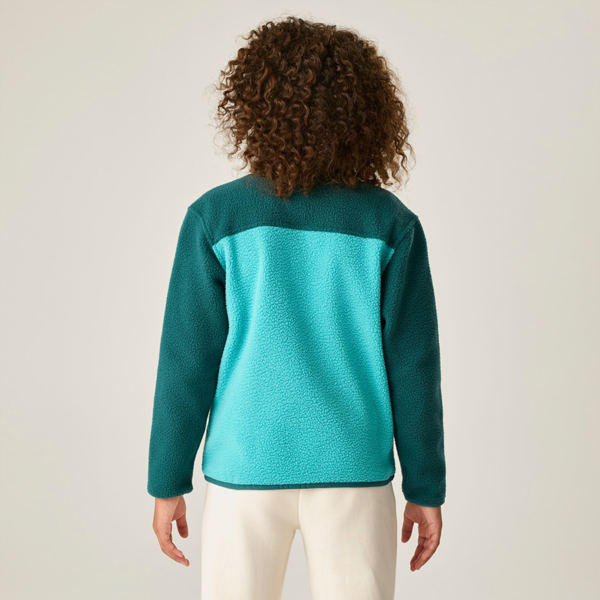 Regatta Kids Frankie Colour Block Fleece Jacket - Mediterranea/Turquoise
