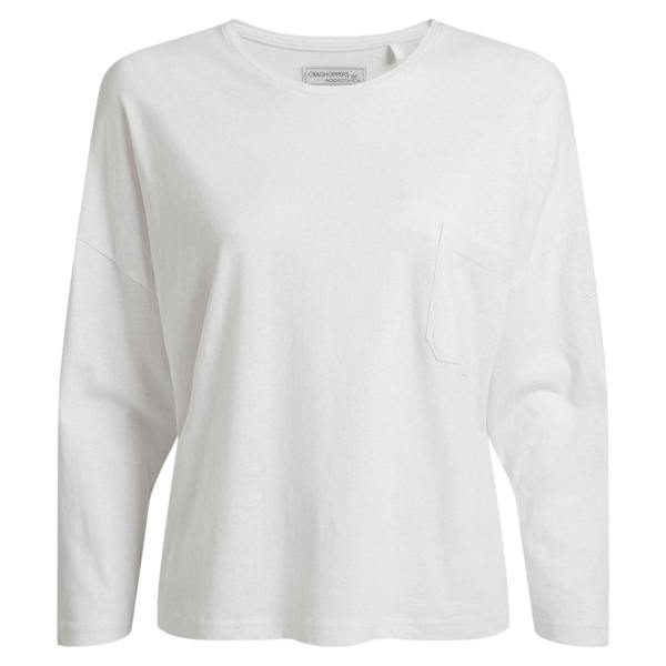 Craghoppers Womens/Ladies Emere Long-Sleeved T-Shirt - White - 