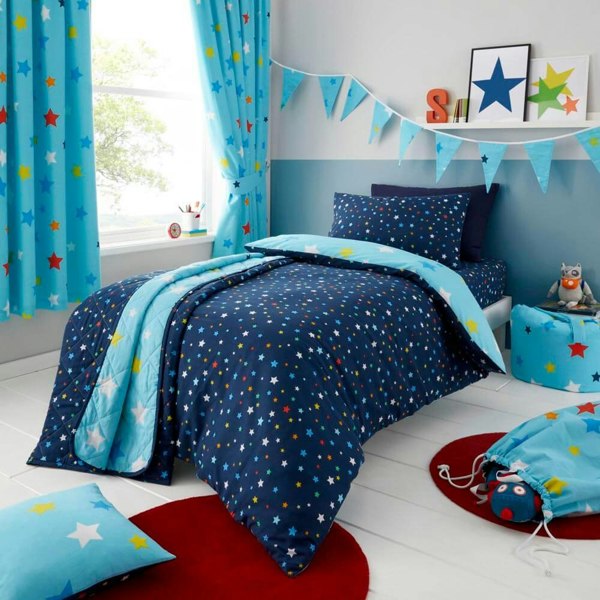 Multi Stars Bedding Kids Bedding - Happy Linen Company