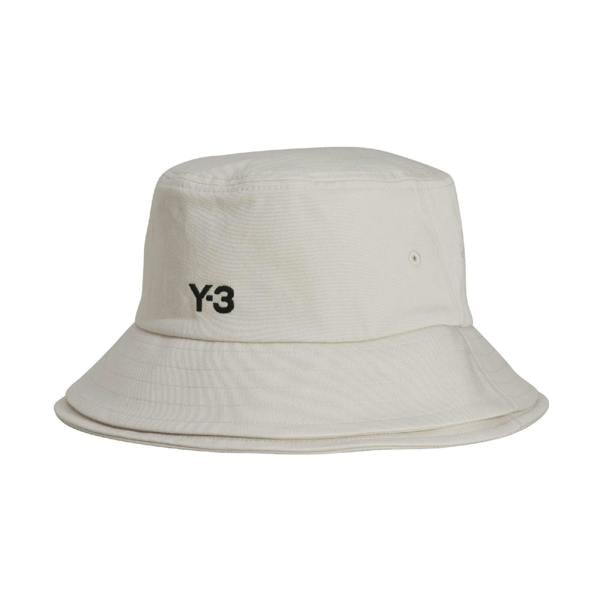 Y-3 Mens Stripes Bucket Hat - White - 